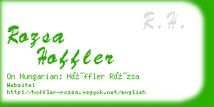 rozsa hoffler business card